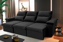 Ver imagem 1 de Sofá Retrátil Reclinável Paris 230cm Suede Velut com Molas no Assento - King House