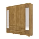 Ver imagem 2 de Guarda Roupa Dunas Casal 6 Portas de Bater 2 com Espelhos 6 Gavetas Mdf Nature G98 - Gran Belo