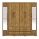 Ver imagem 7 de Guarda Roupa Dunas Casal 6 Portas de Bater 2 com Espelhos 6 Gavetas Mdf Nature G98 - Gran Belo