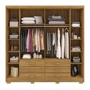 Ver imagem 6 de Guarda Roupa Dunas Casal 6 Portas de Bater 2 com Espelhos 6 Gavetas Mdf Nature G98 - Gran Belo