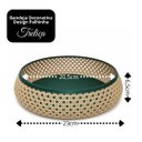 Ver imagem 7 de Bandeja Porta Objetos Multiuso Redondo Porta Treco Rústico Design Palhinha Treliça Rattan Sintético