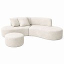 Ver imagem 2 de Sofá Virgínia 3m Estofado Suede Moderno Confortável Luxo