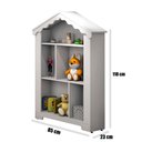 Ver imagem 3 de Estante Infantil Casinha Magia Branco Rosa Ofertamo Quarto Decoração