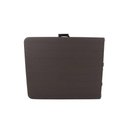 Ver imagem 4 de Mesa Dobrável que Vira Maleta Portátil de Plástico Textura Madeira 180 X 74 Cm