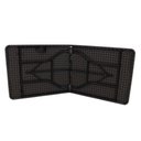 Ver imagem 3 de Mesa Dobrável que Vira Maleta Portátil de Plástico Textura Madeira 180 X 74 Cm