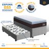 Cama Box com Colchão de Espuma D33 Pillow Top Comfort Luxo + Auxiliar de Espuma Unique Solteiro 88cm - 3