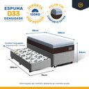 Ver imagem 4 de Cama Box com Colchão de Espuma D33 Pillow Top Comfort Luxo + Auxiliar de Espuma Unique Solteiro 88cm
