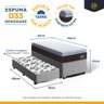 Cama Box com Colchão de Espuma D33 Pillow Top Comfort Luxo + Auxiliar de Espuma Unique Solteiro 88cm - 4