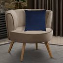 Ver imagem 2 de Kit 2 Capas para Almofada em Veludo Liso Quadrada Cor: Azul Marinho