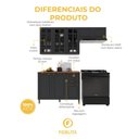 Ver imagem 5 de Armário de Cozinha Modulada Compacta Fidelitá Nara 100% MDF 3 Peças 200cm 8 Portas 2 Gavetas com