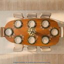 Ver imagem 2 de Mesa de Jantar Orgânica 8 Lugares 210cm Tali CabeCasa MadeiraOriginals Marrom Cinamomo