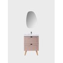 Ver imagem 4 de Gabinete para Banheiro com Cuba e Espelho Organico 60cm Retro Mdf Rosa Milano - On Móveis