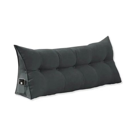 Almofada Para Cabeceira Apoio Mel King 195 cm Suede Cinza - LM DECOR