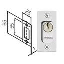 Ver imagem 2 de Fechadura Pado 410a Porta de Correr Perfil de Aluminio Cromado