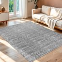 Ver imagem 1 de Tapete Sala Quarto Estonado Cinza Moderno 1,40 X 2,00 Antiderrapante Rústico Decorativo