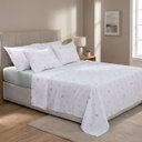 Ver imagem 2 de Jogo de Cama Casal Sultan Realce Premium 140 Fios 4 Peças Lençol com Elástico Lívia