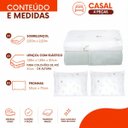 Ver imagem 4 de Jogo de Cama Casal Sultan Realce Premium 140 Fios 4 Peças Lençol com Elástico Lívia