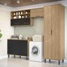 Armarios Lavanderia 4 Modulos Mdf 270 Cm Tosc Freijo Nero Mxm - 1