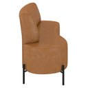 Ver imagem 6 de Sofá 2 Lugares 135cm Pés Aço Preto Tamar K04 Sintético Camel - Mpozenato