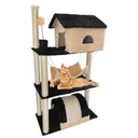 Ver imagem 1 de Arranhador de Gatos 3 Andares Casinha com Rede Poste e Brinquedo