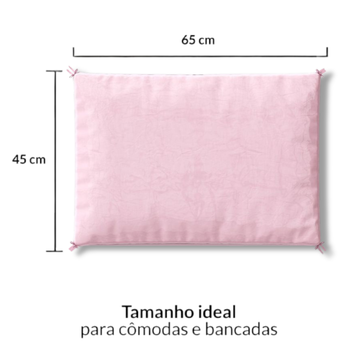 Trocador de Cômoda Plastificado Impermeável Rosa - 3