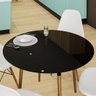 Mesa de Jantar Redonda Steel 110 cm com Pés Palito Cor Preto - 1
