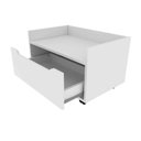 Ver imagem 3 de Balcão Gabinete com 1 Gavetas e Rodízios 60cm Bn3647 Tecnomobili 2023 Móvel na Caixa Branco