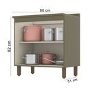 Ver imagem 2 de Balcão de Cozinha 02 Portas 80cm c/ Tampo Connect Duna Cristal Henn