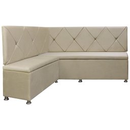 Conjunto Canto Alemão com Bau para Bar Lanchonete Bege 125x160cm Sofa Store - 5