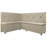 Conjunto Canto Alemão com Bau para Bar Lanchonete Bege 125x160cm Sofa Store - 2