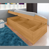 Cama Camila Solteiro Baú Branco sem Colchão Framar Móveis:naturalle - 2