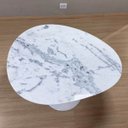 Ver imagem 2 de Mesa de Jantar Cone Redonda Orgânica Sol 100x90cm Marmore Branco Extra