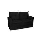Ver imagem 1 de Sofá Pequeno 02 Lugares 150cm Mobi Suede Preto Herrero