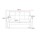Ver imagem 2 de Sofá Pequeno 02 Lugares 150cm Mobi Suede Preto Herrero