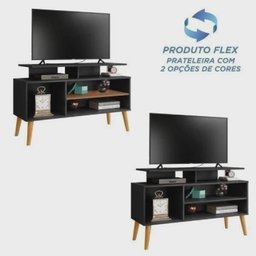 Rack Preto P/ Tv 42 Polegadas Luxo Lyon - 3
