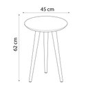 Ver imagem 2 de Mesa de Apoio para Sala de Estar em Mdf Pés Retrô Classic - Off White com Freijó