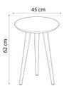 Ver imagem 2 de Mesa de Apoio para Sala de Estar em Mdf Pés Retrô Classic - Off White com Freijó