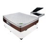 Cama Box Casal Com Baú + Colchão Luckspuma Molas Ensacadas Caribe 138x188:Branco - 1