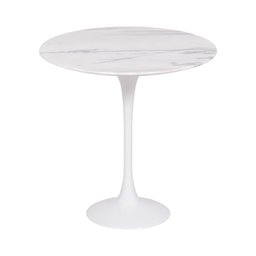 Mesa Saarinen Lateral Espírito Santo 51cm - Base Branca - 1 Mesa Saarinen Lateral Espírito Santo 51cm - Base Branca - 1