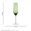 Ver mais imagens de Jogo 2 Peças Taça de Vidro 195ml Verde 26x7x7cm Vinho Água Espumante Champagne