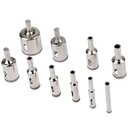 Ver imagem 4 de Kit 10 Brocas Diamantadas 6 a 50mm Fura Vidro Mármore Piso Cerâmica Granito Lorben