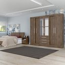 Ver imagem 5 de Guarda-Roupa Casal com Espelho 6 Portas 3 Gavetas Paris Atualle Móveis