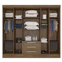 Ver imagem 2 de Guarda-Roupa Casal com Espelho 6 Portas 3 Gavetas Paris Atualle Móveis