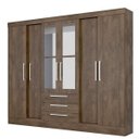 Ver imagem 3 de Guarda-Roupa Casal com Espelho 6 Portas 3 Gavetas Paris Atualle Móveis