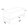 Puff Decorativo Sala de Estar Cléo W01 Base Ferro 90 cm Couríssimo Whisky - Lyam Decor - 5