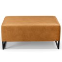 Ver imagem 3 de Puff Decorativo Sala de Estar Cléo W01 Base Ferro 90 cm Couríssimo Whisky - Lyam Decor