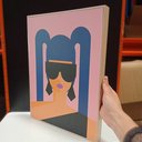 Ver imagem 4 de Quadro Decorativo Enfeite Parede Casa Home&co Mdf 40x30x30cm Rosa