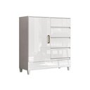 Ver imagem 3 de Cômoda Solteiro 1.4 Fit 1 Porta 4 Gavetas MDF Branco Santos Andirá