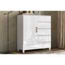 Ver imagem 1 de Cômoda Solteiro 1.4 Fit 1 Porta 4 Gavetas MDF Branco Santos Andirá