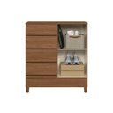 Ver imagem 6 de Cômoda Solteiro 1.4 Fit 1 Porta 4 Gavetas MDF Branco Santos Andirá